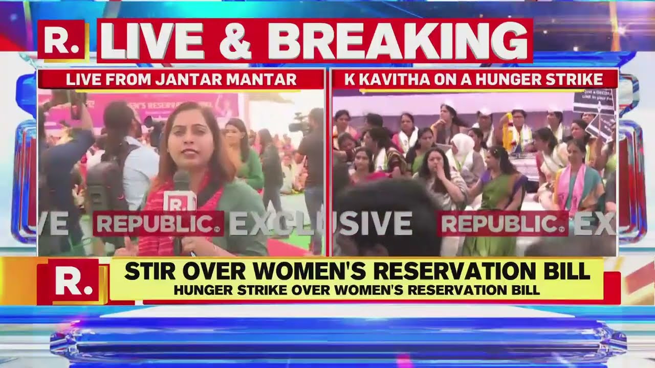 K Kavitha Leads One-Day Hunger Strike In Delhi To Seek The Introduction Of Women's Reservation Bill