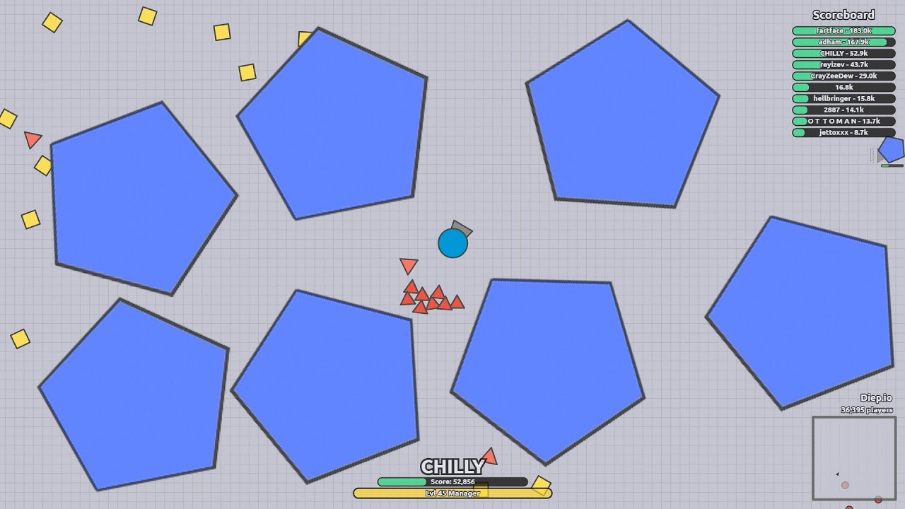 Diep.io - New Upgrade Tank Manager! [GAMEPLAY] (diep.io/diepio)