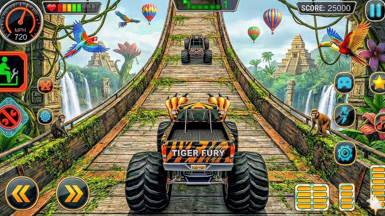 Monster Truck Mega Ramp Crash 😱 | Insane High Speed Stunts Gameplay 🚛💥