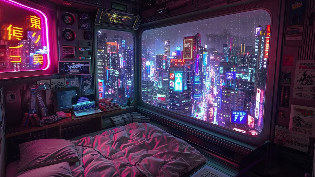 1980s Lofi City 📀 Retro Vibes & Nostalgic Japanese Town Ambience 🌆 Rainy Lofi Hip Hop Beats