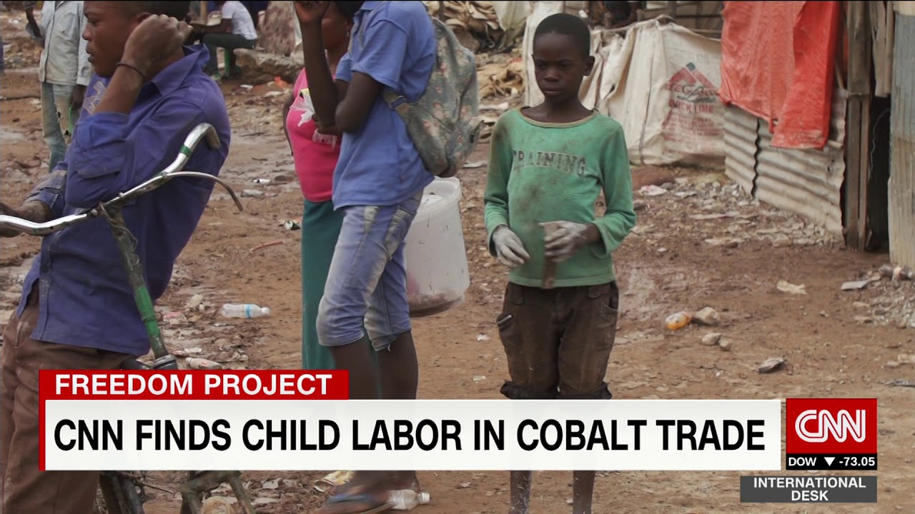 Child labour used to make batteries for Electric Cars in Cobalt mines
