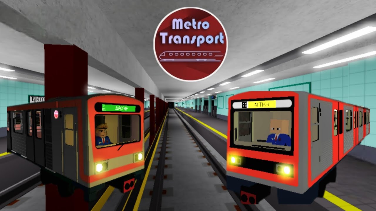 Roblox Metro transport ride with Line 1, 2 