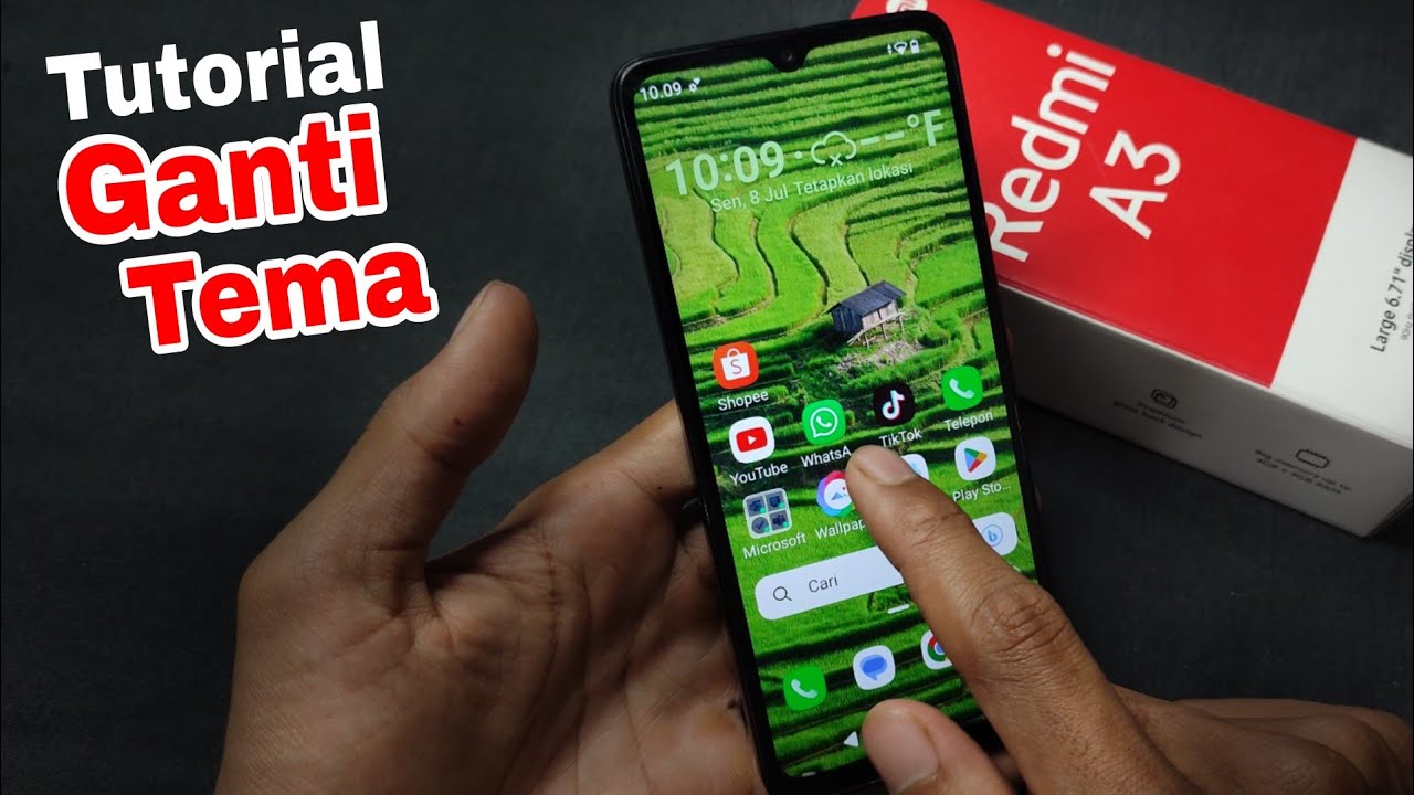 Cara ganti Tema di hp Redmi A3 | Tema keren hp redmi A3