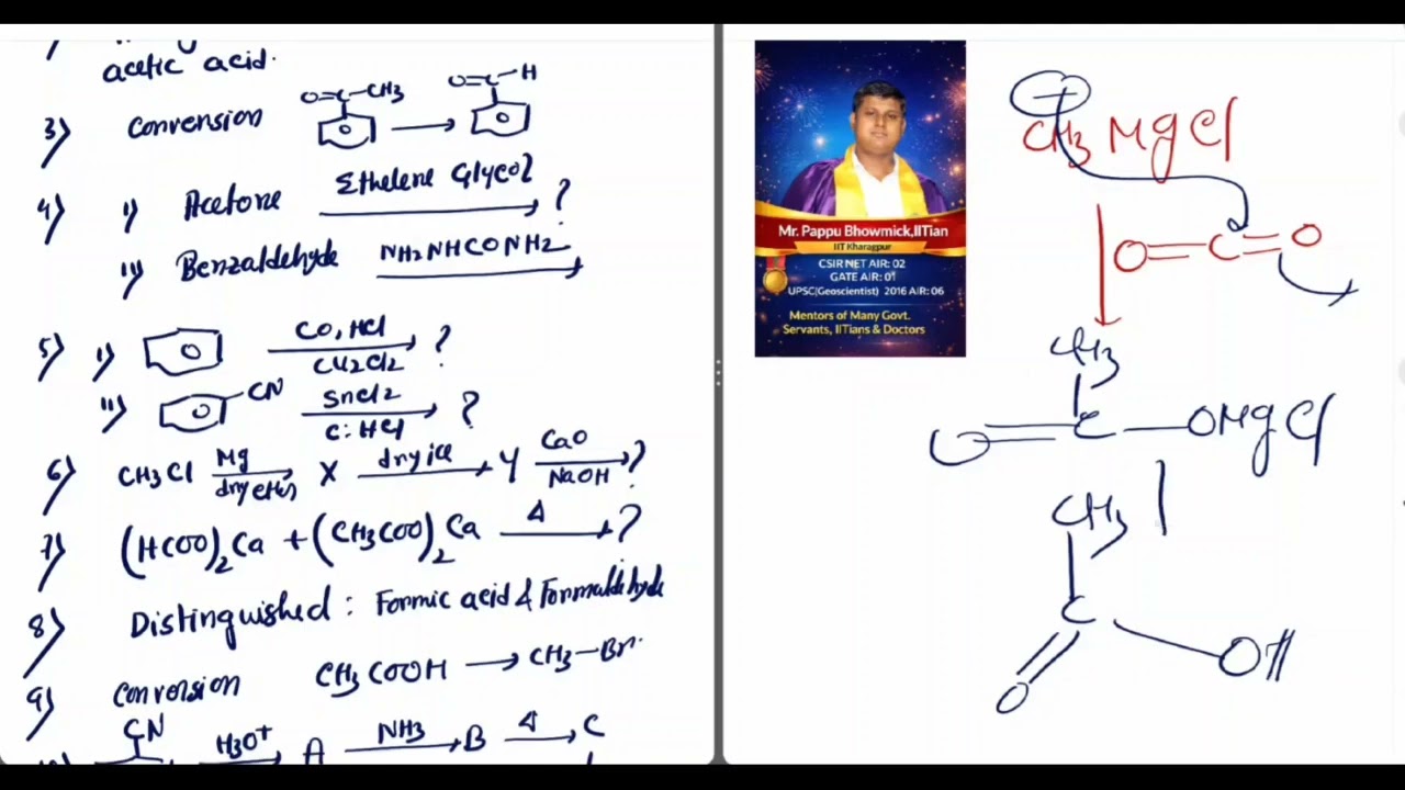 Questions on Carbonyl Compound,SET: 03,Mr.Pappu Bhowmick