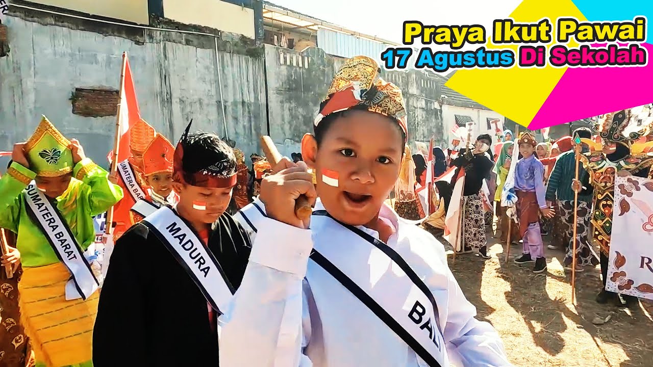 Praya Ikut Karnaval Sekolah SD | Pakai Baju Adat Indonesia 🇮🇩 Dan Kostum Profesi 🎭HUT RI 78