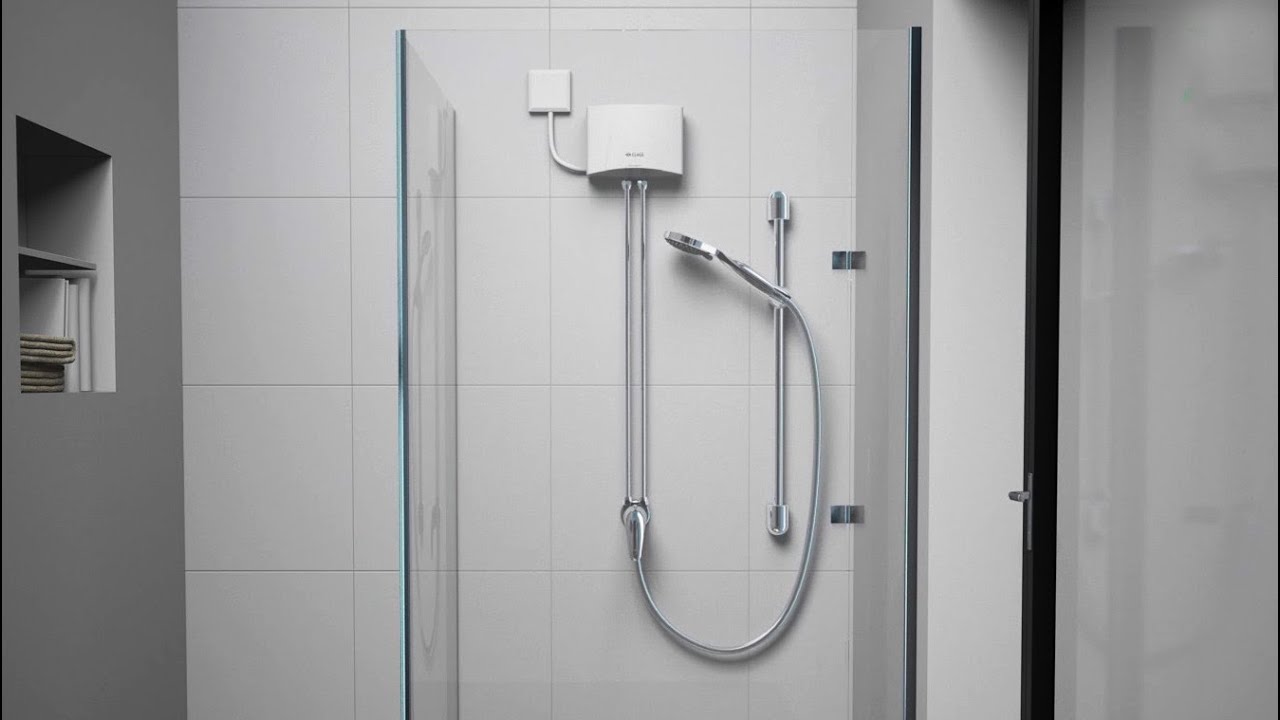 MBX Shower (shower system) - oversink installation of the mini instant water heater with shower set