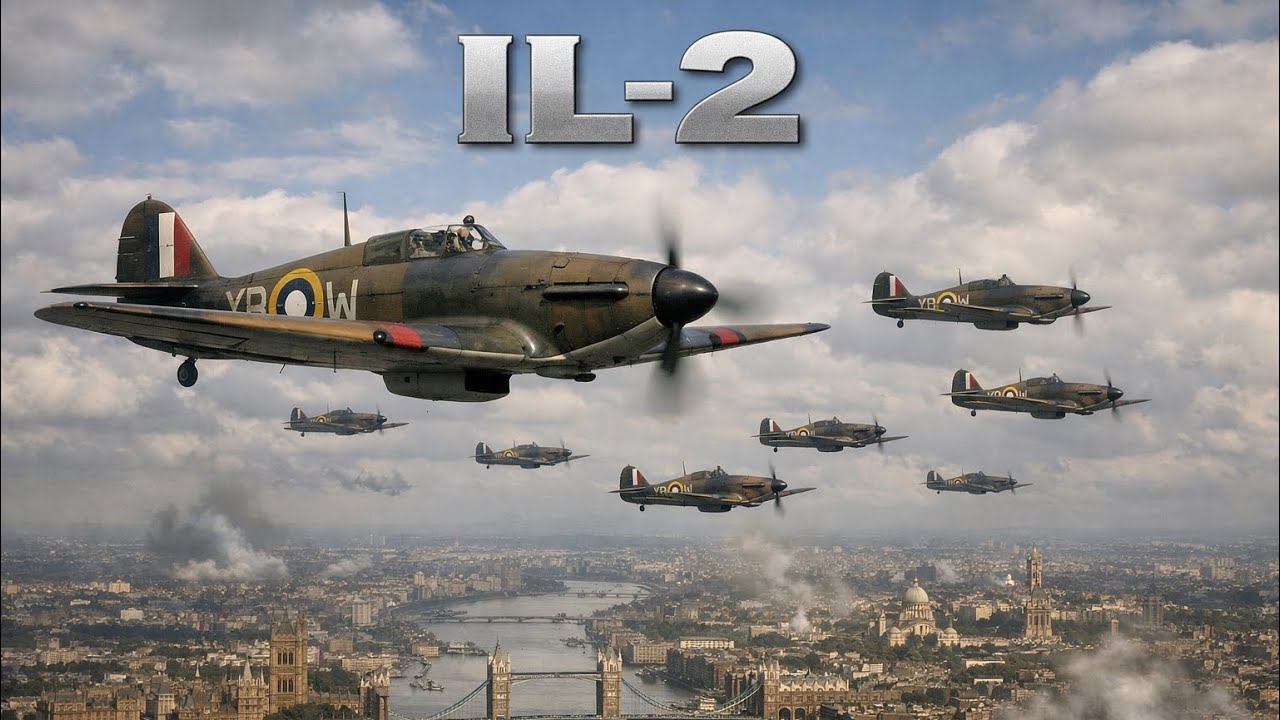 🇬🇧 LONDON 1940 | FULL FLIGHT HAWKER HURRICANE INTERCEPT GERMAN BOMBER | IL-2 CLIFFS OF DOVER