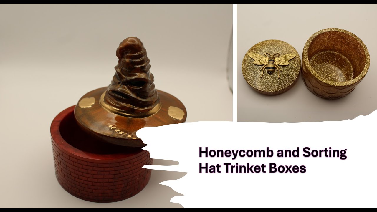 Honeycomb and Sorting Hat Trinket Boxes