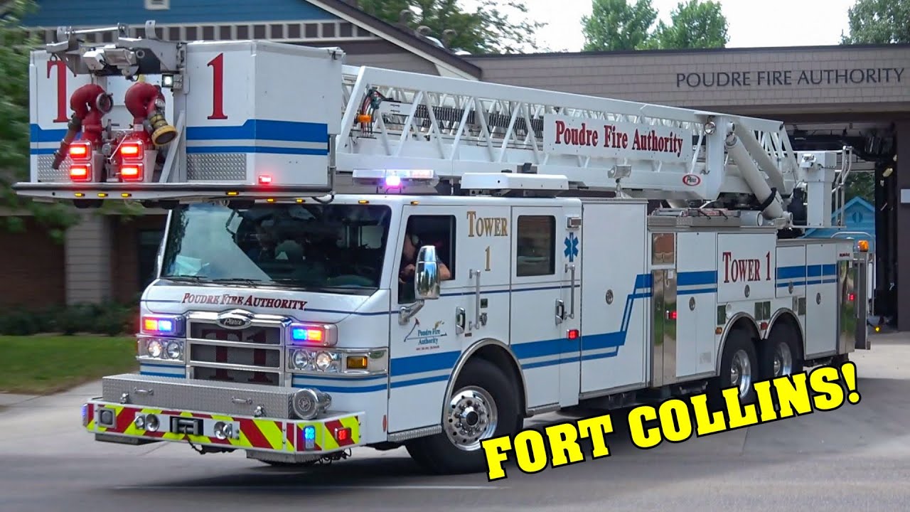 *RARE* [TRAIL RESCUE] - Poudre Fire Authority | Old RESCUE 1, Safety 1 & TOWER 1 responding!