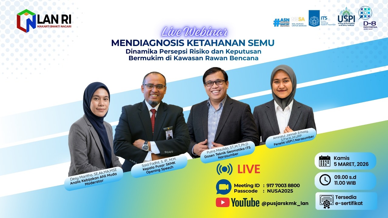 [LIVE] “Diagnosis Ketahanan Semu: Dinamika Persepsi Risiko & Kep. Bermukim di Kawasan Rawan Bencana”