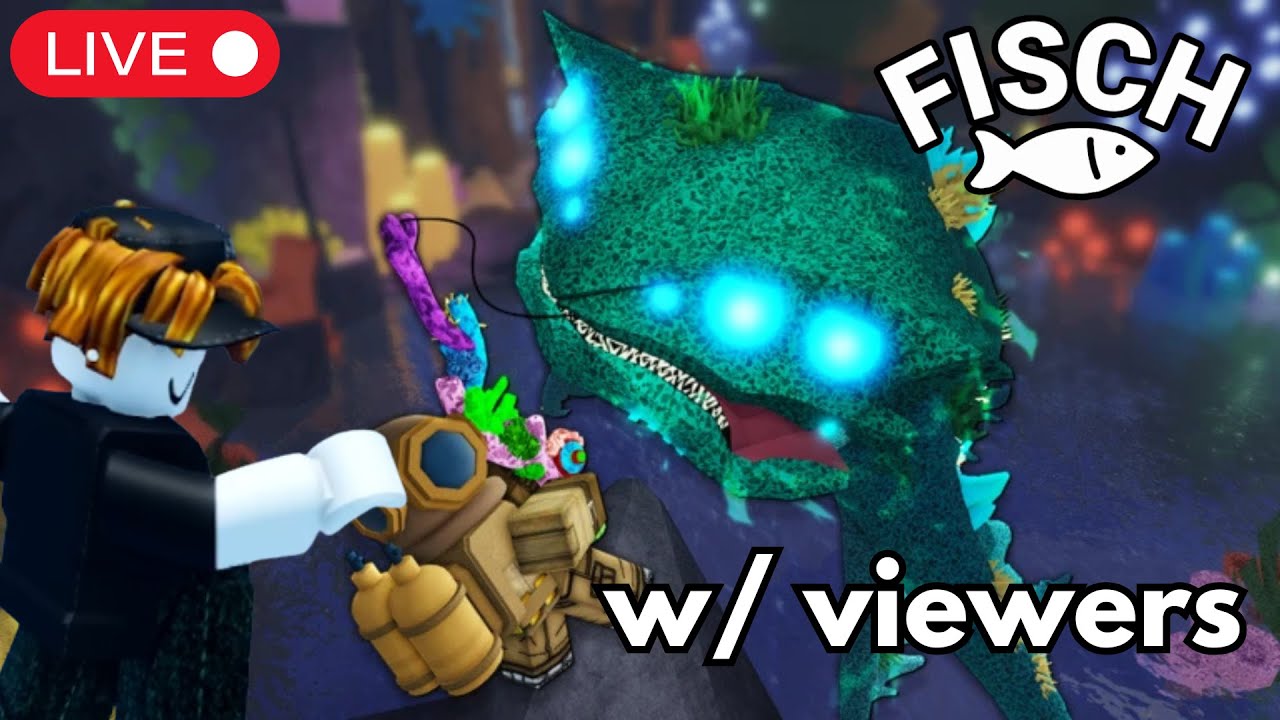 🔴FISCH Roblox LIVE w/ viewers 🔴 #roblox