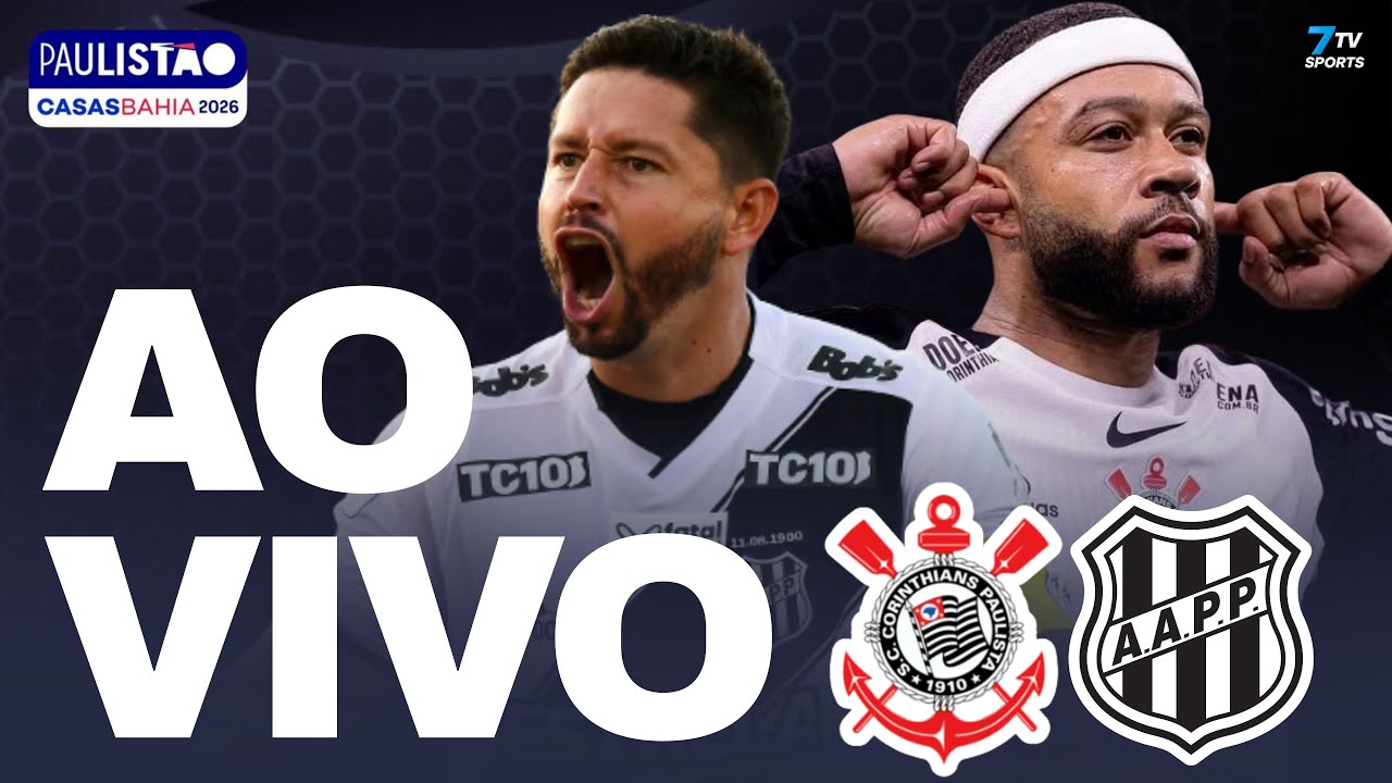 CORINTHIANS 3X0 PONTE PRETA AO VIVO  COM IMAGEM - CORINTHIANS X PONTE AO VIVO DO ESTUDIO - 7TV