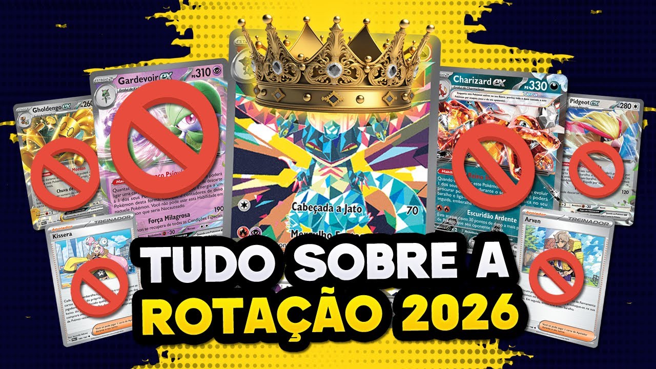 TUDO Sobre a Rotação de Cartas Pokémon no Competitivo em 2026! Se antecipe e ECONOMIZE!