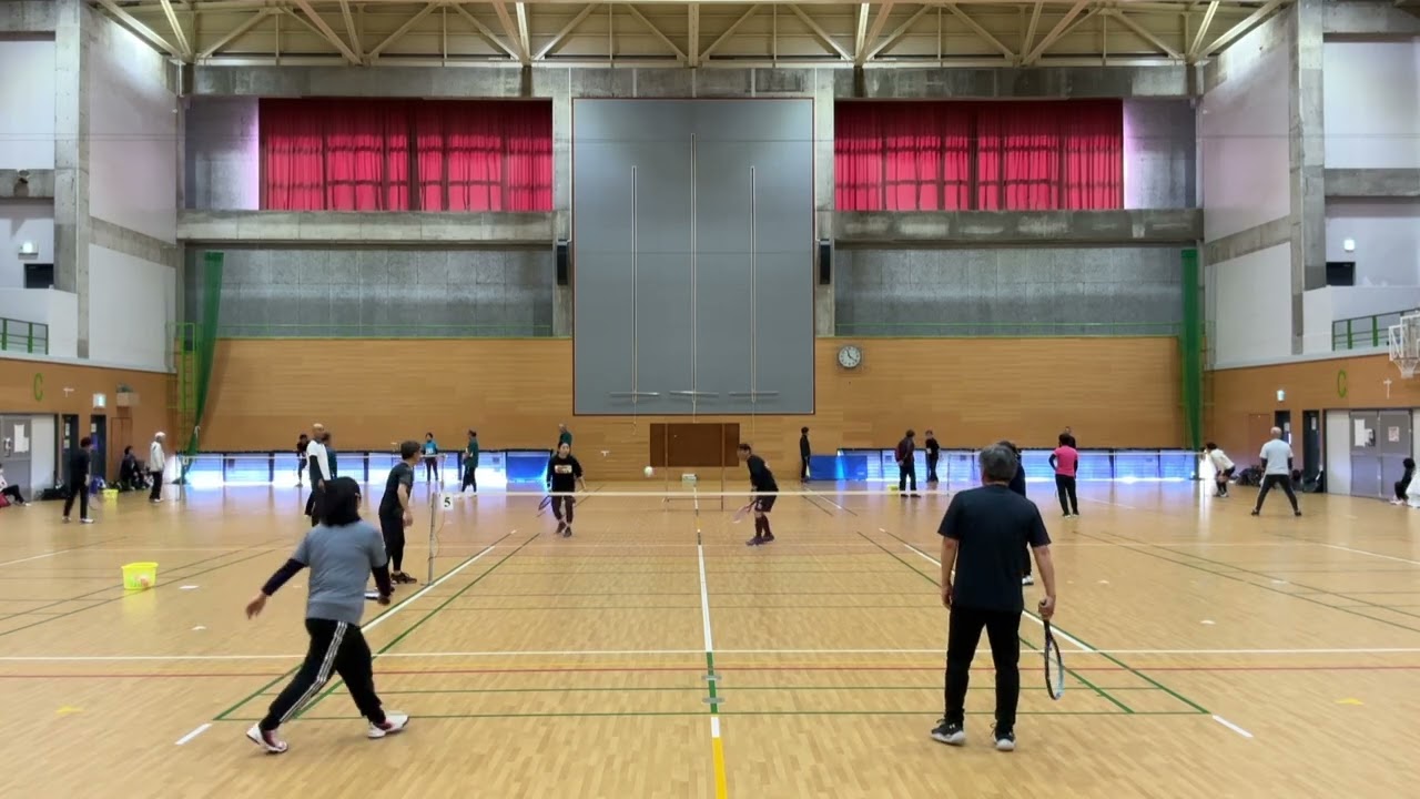 R8 2/15 宮崎市会長杯　前半8試合目　野崎ペア VS 長友・平元ペア