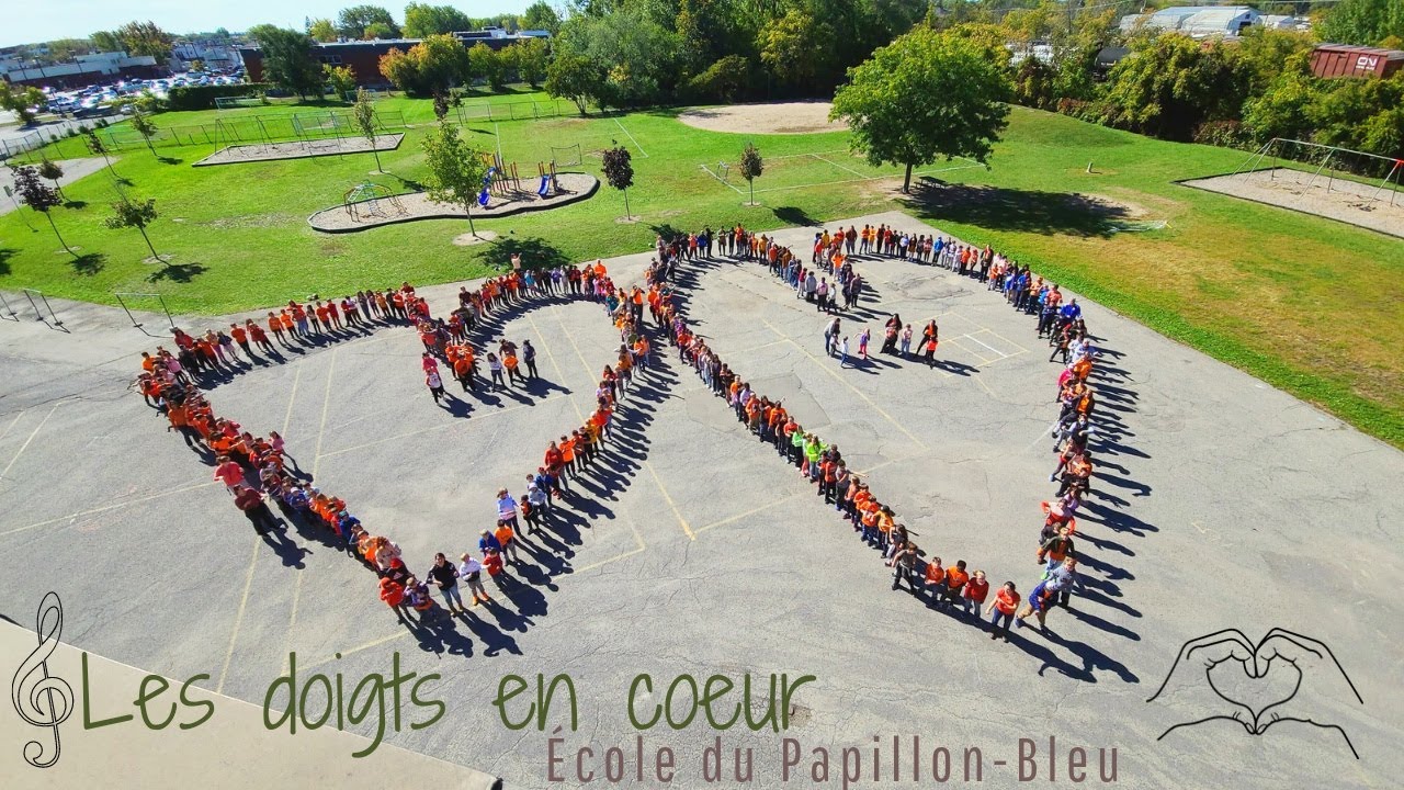 Les doigts en cœur École du Papillon-Bleu