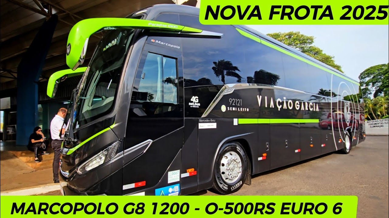 NOVOS &Ocirc;NIBUS: Via&ccedil;&atilde;o Garcia renova com Marcopolo Paradiso G8 1200 O-500RS - FROTA 2025