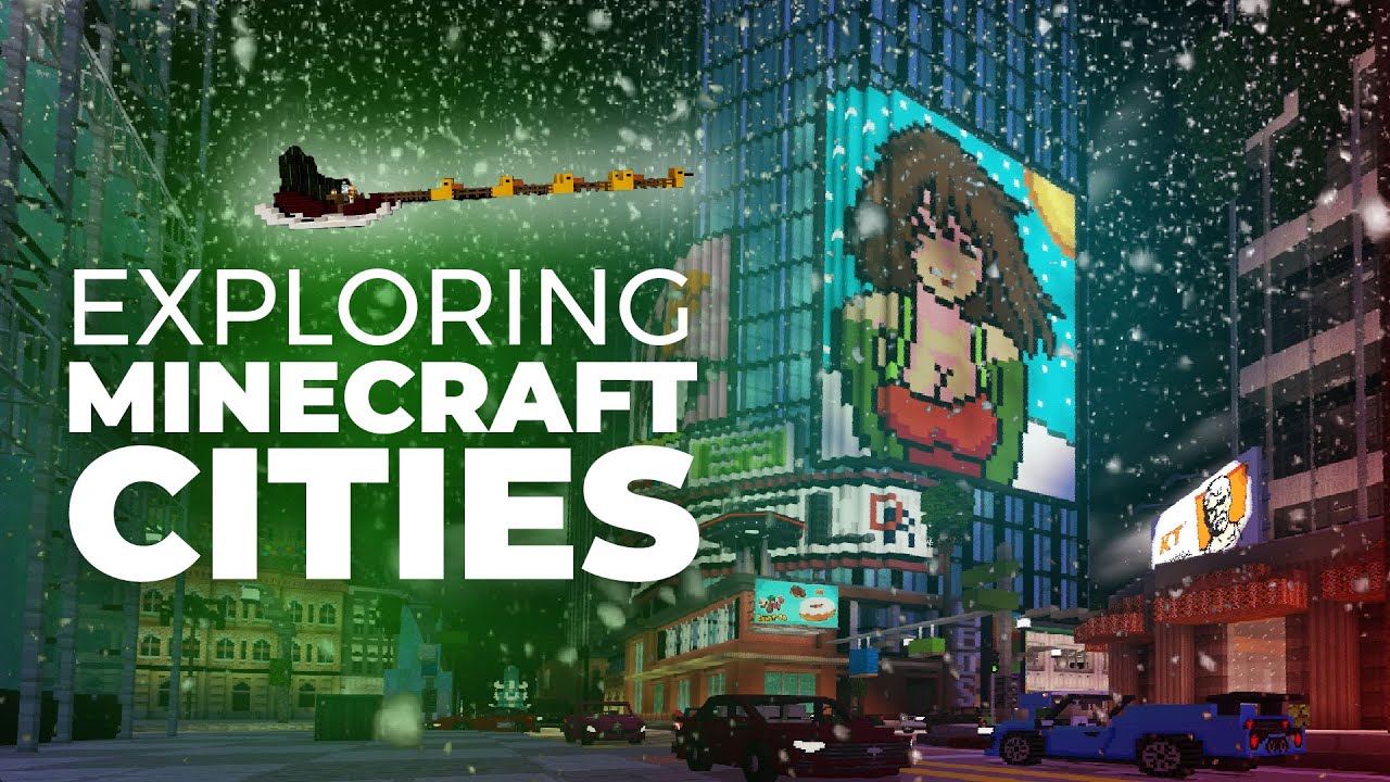 Exploring Festive Minecraft Cities! | A Flushmas Story