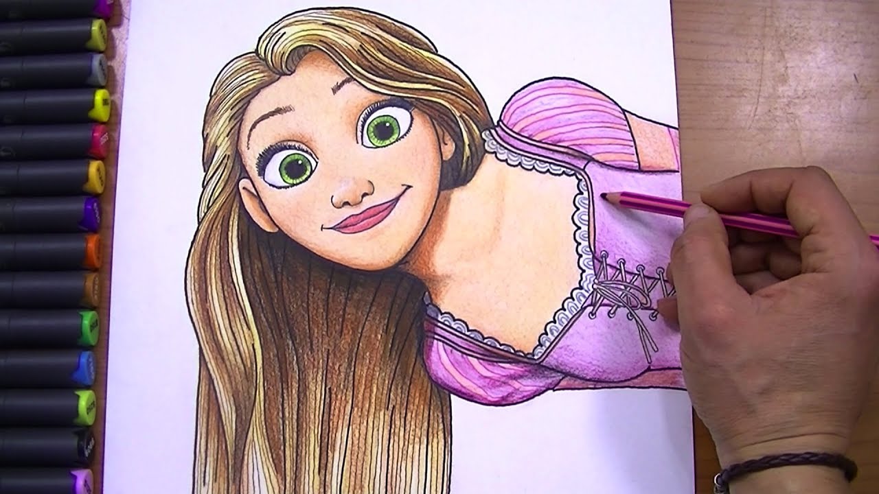 رسم ربانزل ( Rapunzel ) اكثر ما طلبه المشتركون | تعلم واستمتع