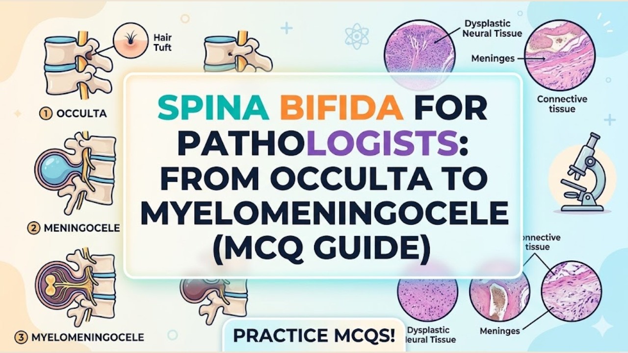 Spina Bifida for Pathologists From Occulta to Myelomeningocele MCQ Guide #medicalexamguide