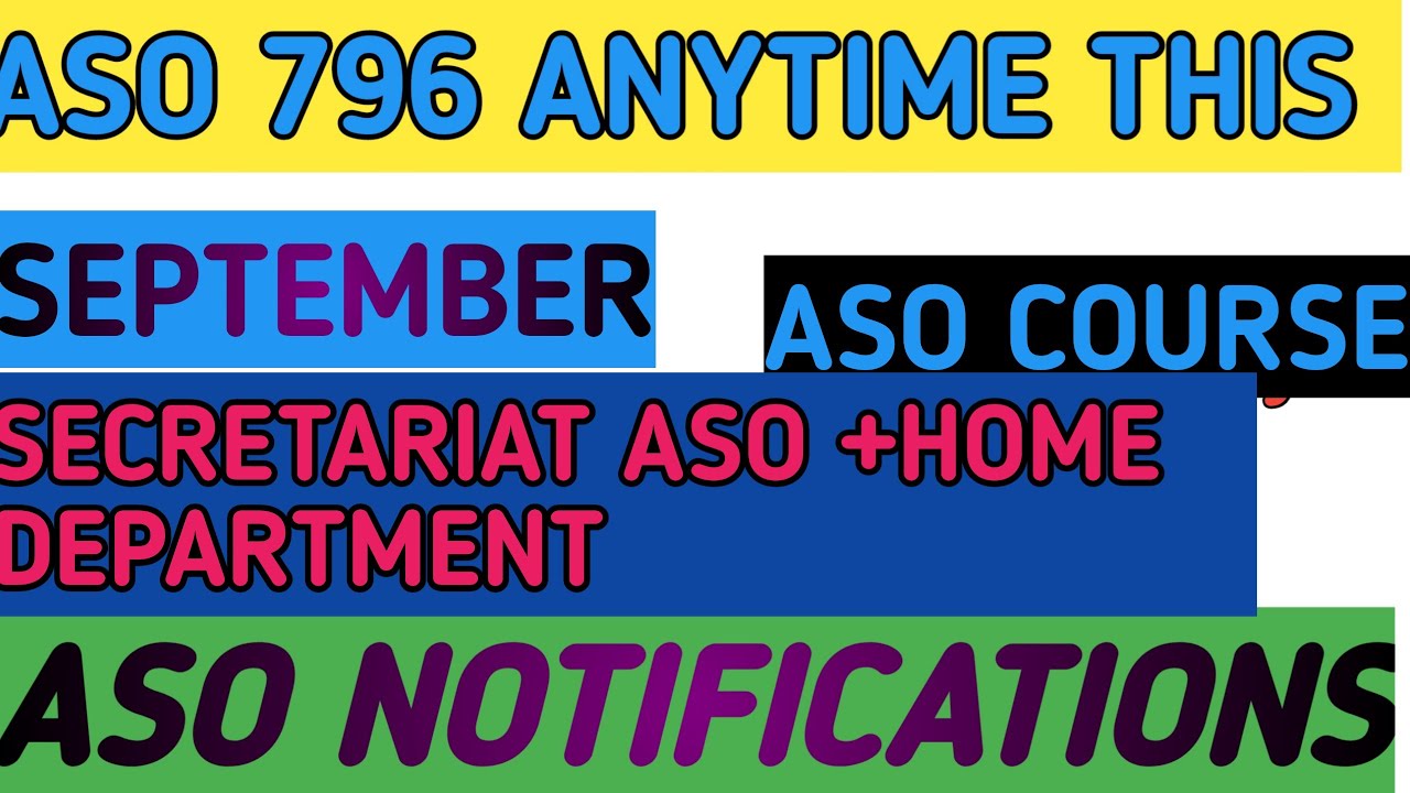 ASO RECRUITMENT 2021.// aso notifications//aso course//aso job //opsc aso.