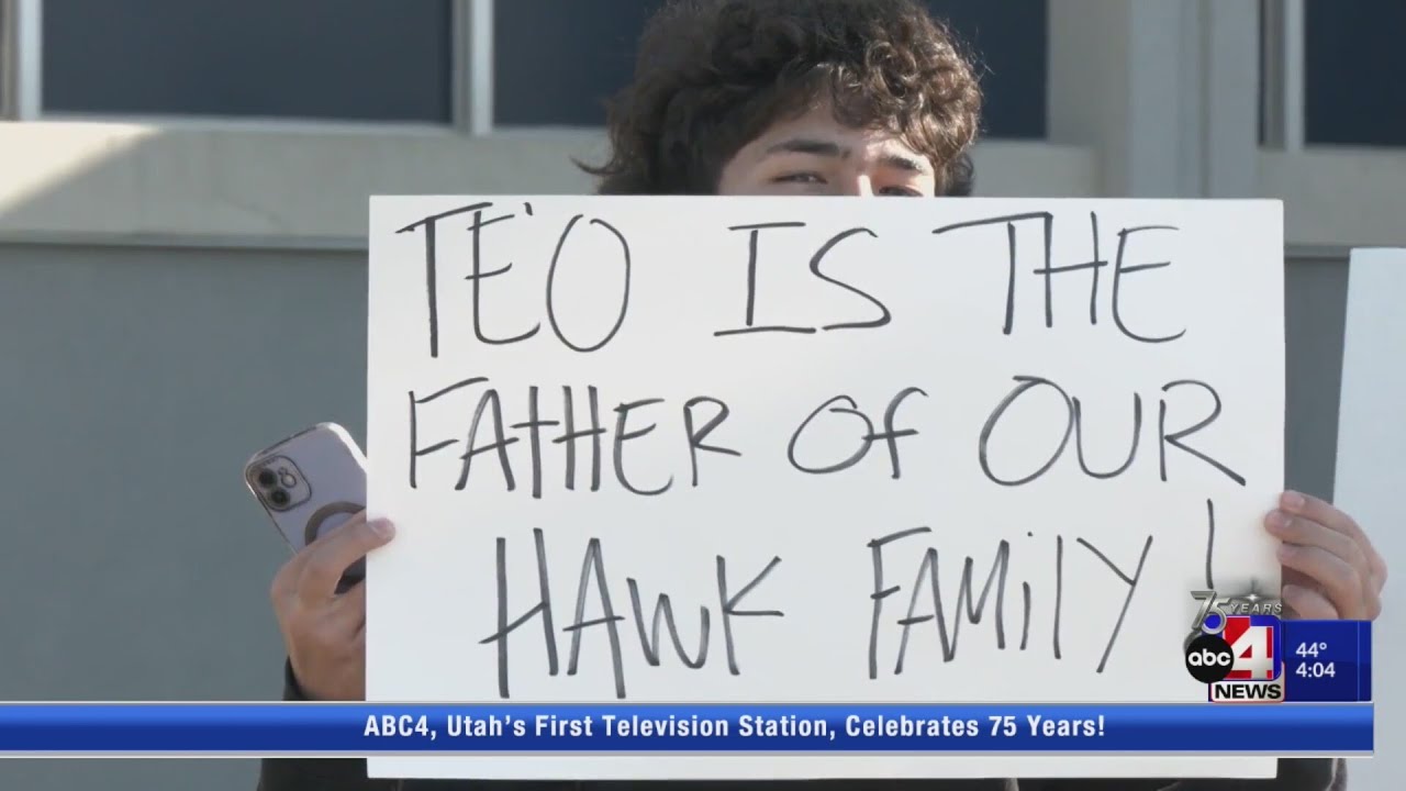 Students and parents protest at Alta High School to reinstate Coach Teo