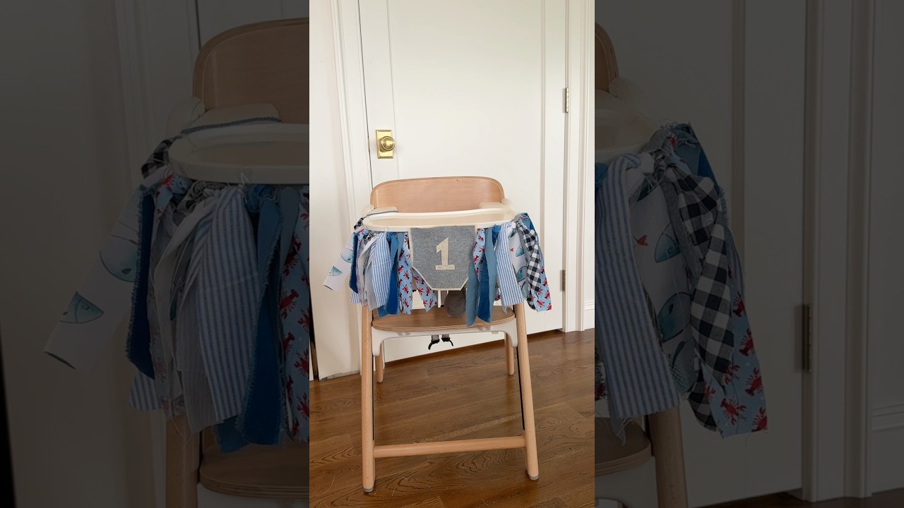 high chair banner for my baby's first birthday!! #highchairbanner #birthdaybanner #birthdaybannerdiy