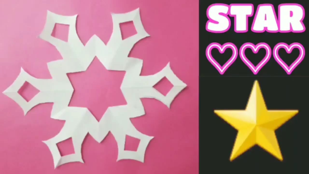 Como hacer estrellas de papel faciles | como hacer un copo de nieve facil y rapido
