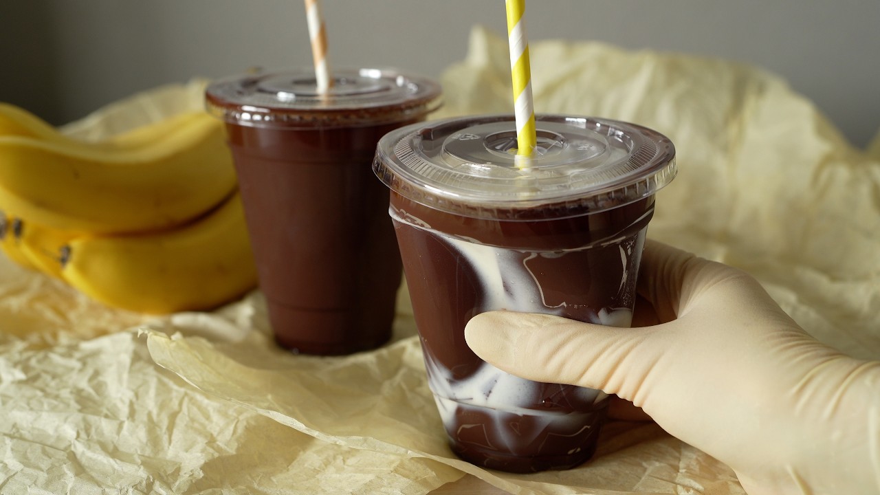 Cracking Chocolate Banana Milk パリパリ良い音 クラッキングラテ チョコレートバナナミルク