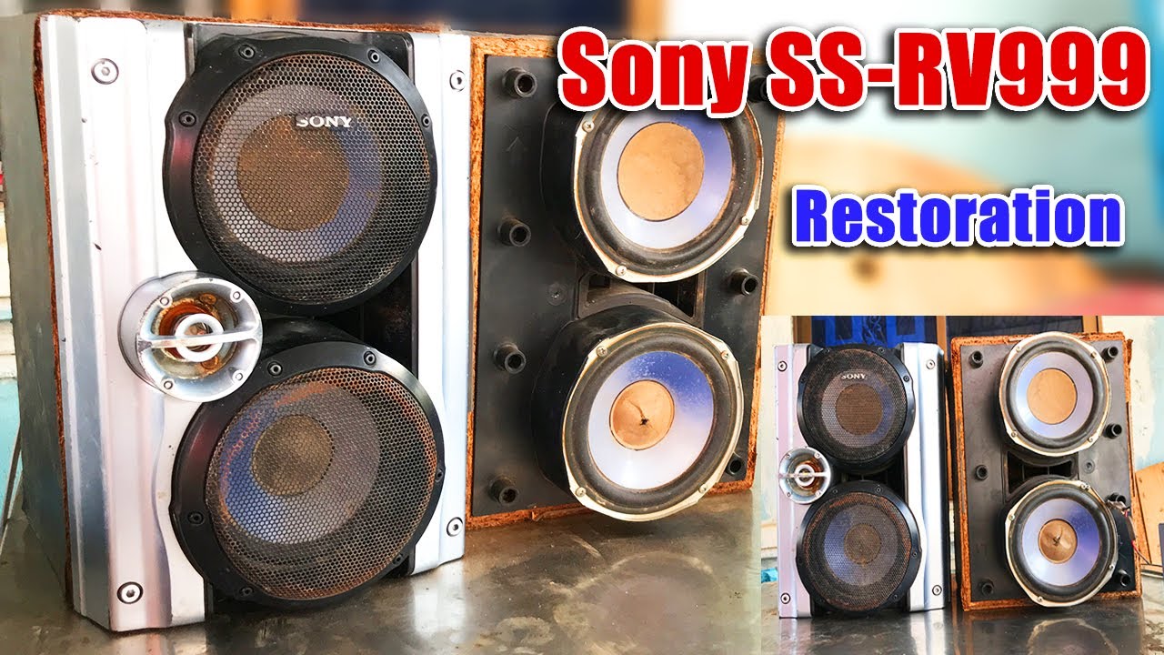 Restoration SONY Speaker system SS RV999 Magnetically Shielded Type Rated Impedance 6 hmo