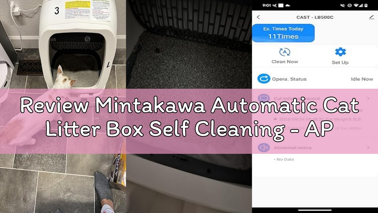 Review Mintakawa Automatic Cat Litter Box Self Cleaning - APP Control and Weight Monitoring - Ultra-