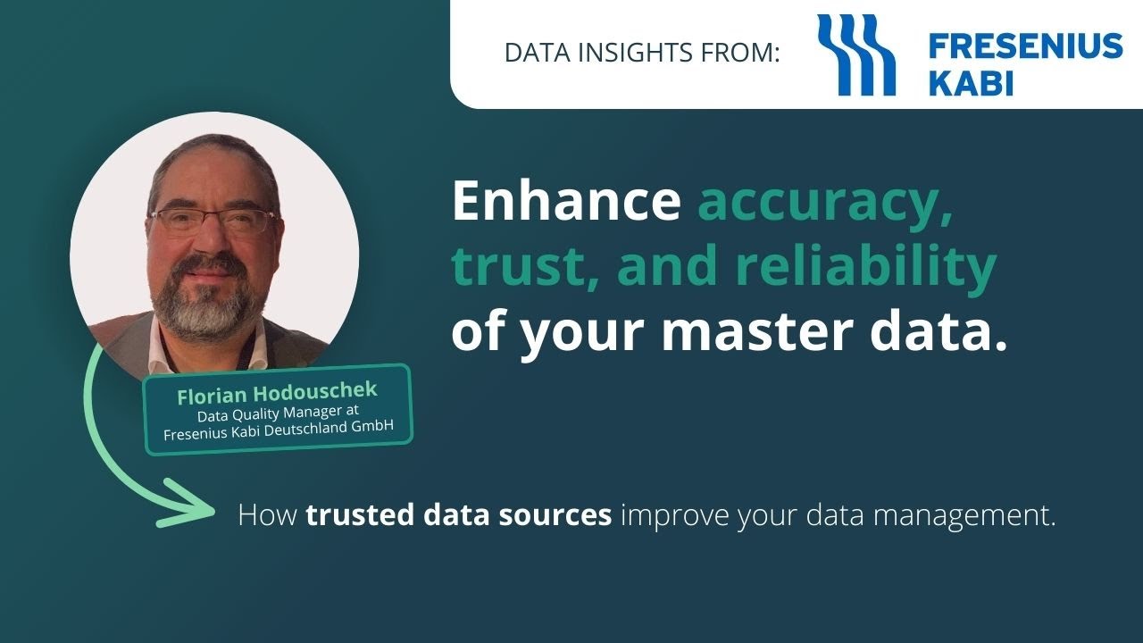 First time right master data creation at Fresenius Kabi with trusted data sources. See how!