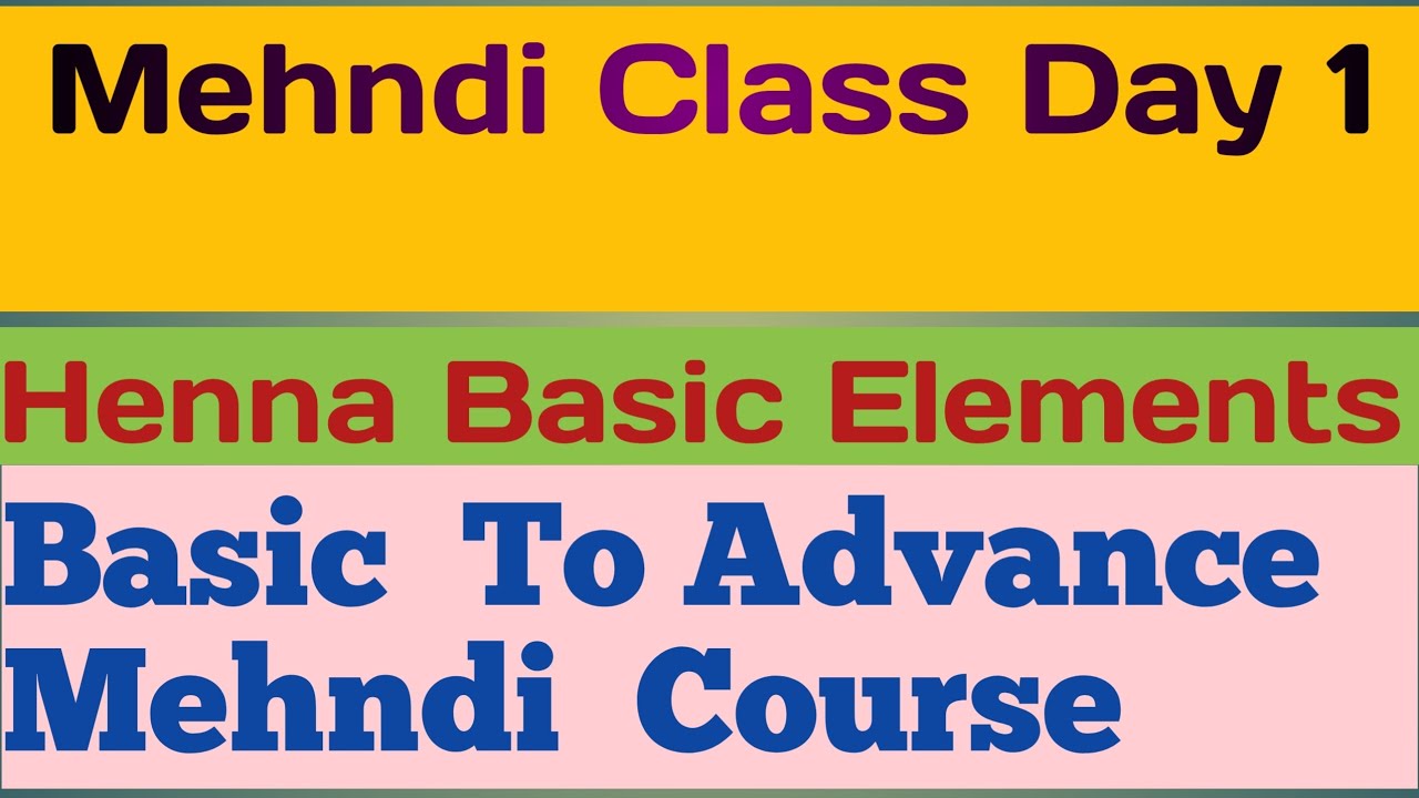 Mehndi class Day 1|| Henna Basic Elements|| mehndi Course|| HumaKashif