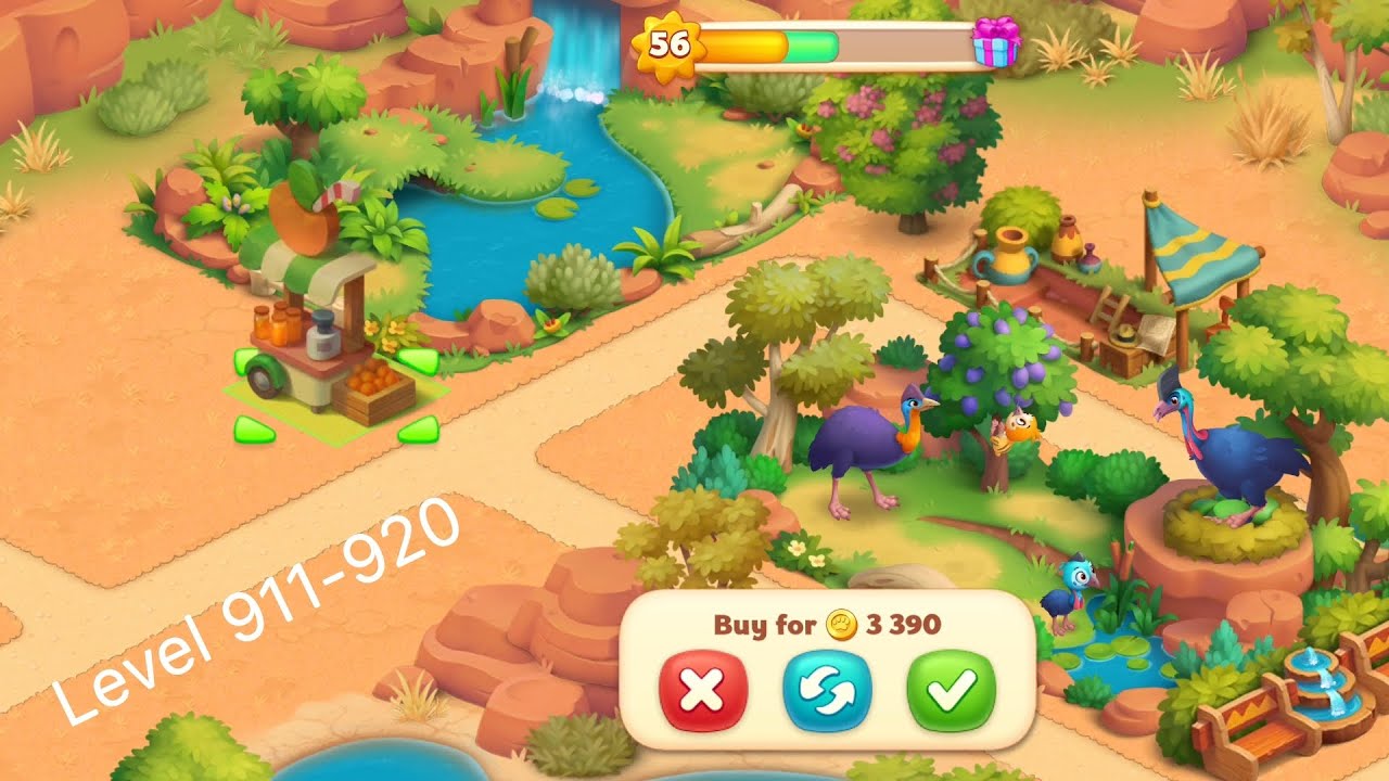 Gameplay Wildscapes Level 911-920
