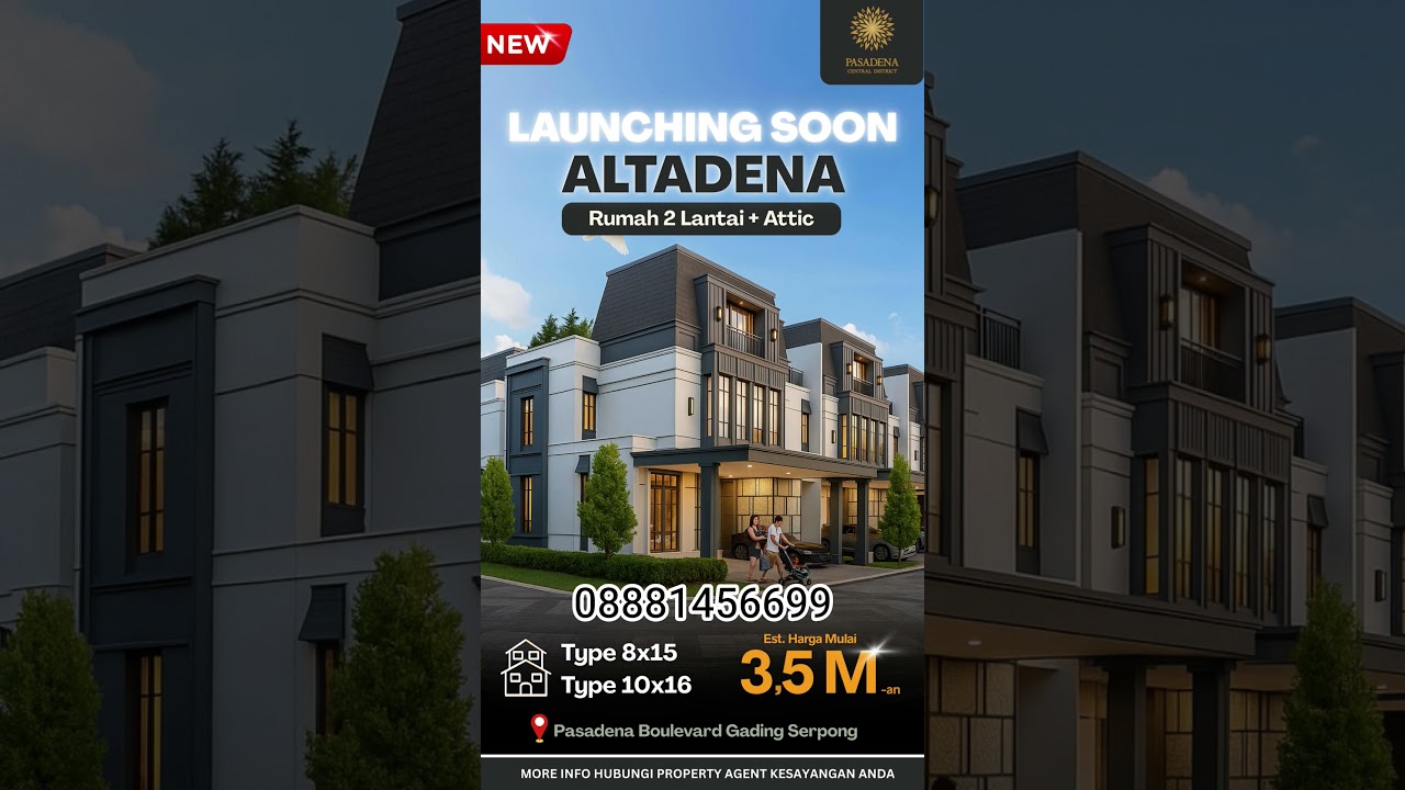 rumah Altadena Paramount Land Gading Serpong 08881456699