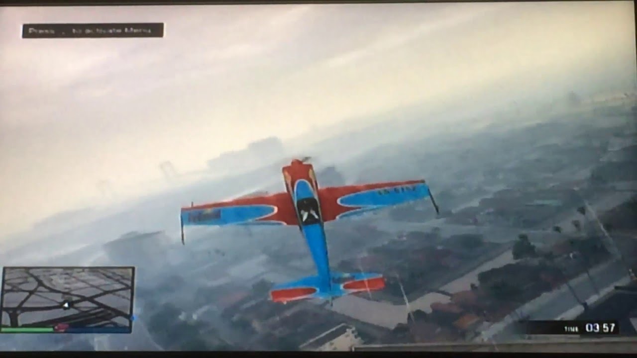 Gta v sick double stunt (flying through a tunnel and than skydive through the liquor hole))