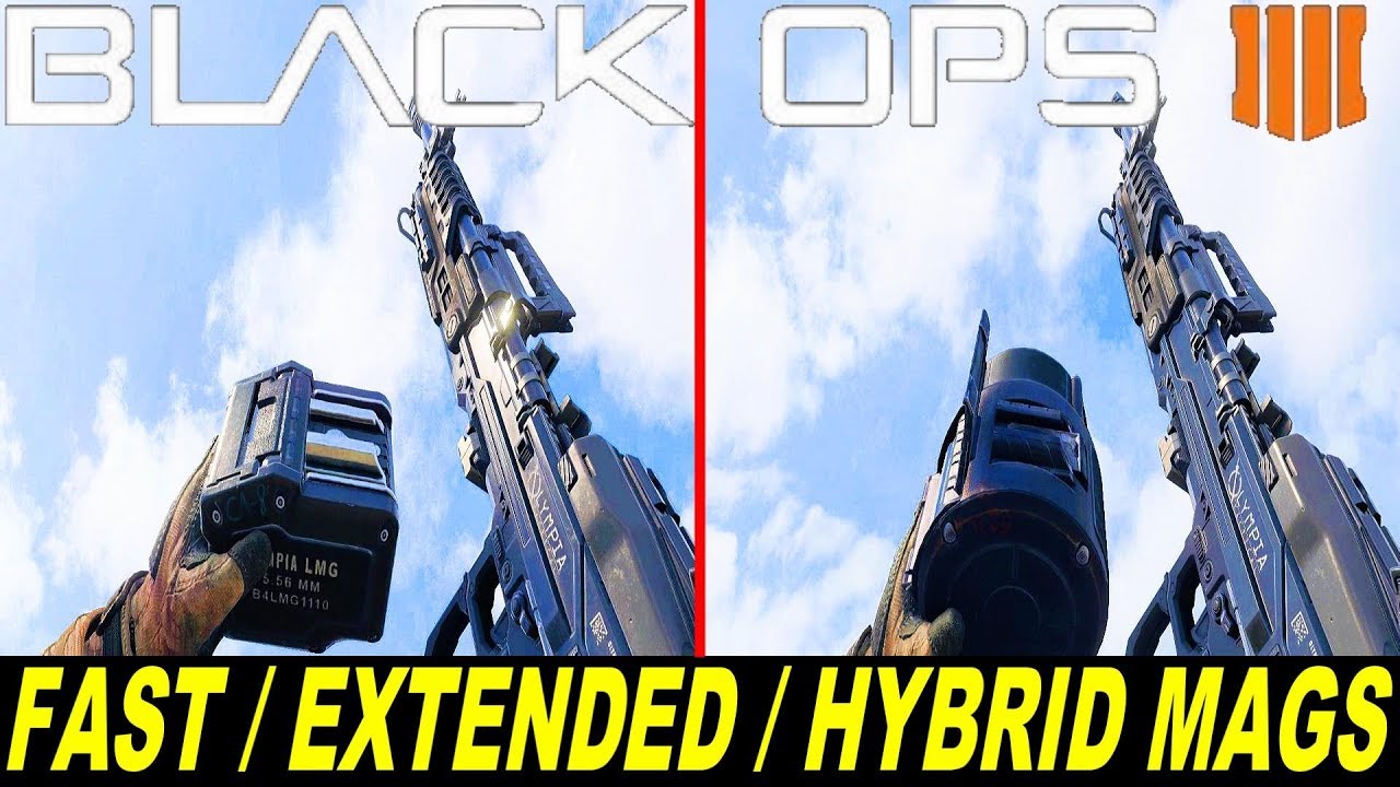Call Of Duty Black Ops 4 - Fast / Extended / Hybrid Mags - Reload Animations Comparison