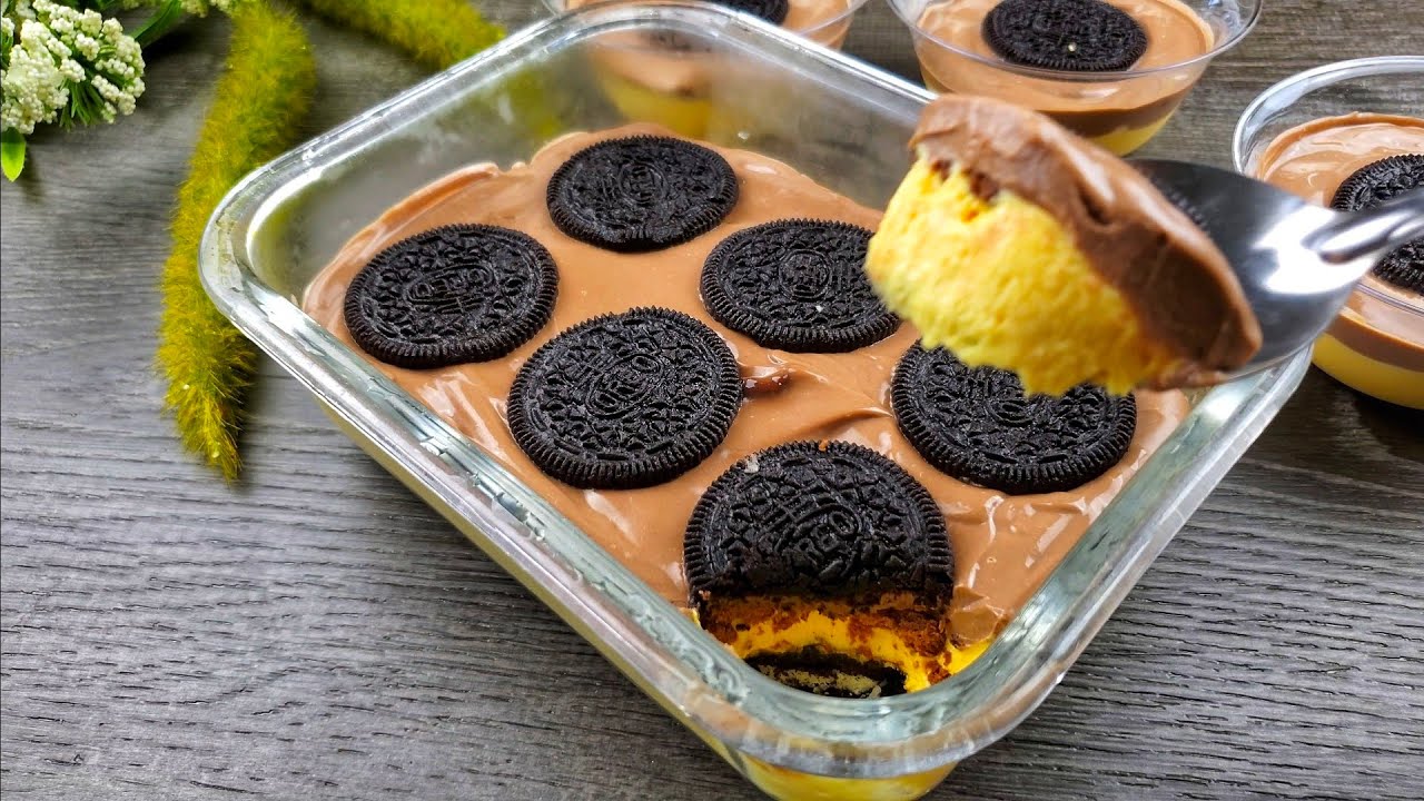 حلى الاوريو اللى مابقي احد ماسواه  Oreo cold dessert tiktok trend