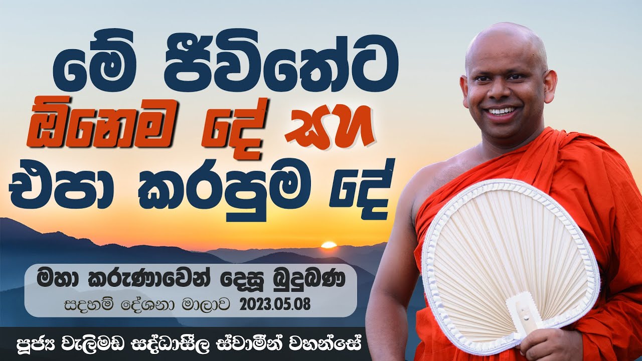 මේ ජීවිතෙට ඕනෙම දේ සහ එපා කරපුම දේ  | Venerable Welimada Saddaseela Thero