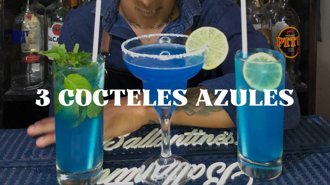 3 COCTELES AZULES 🍹🔵