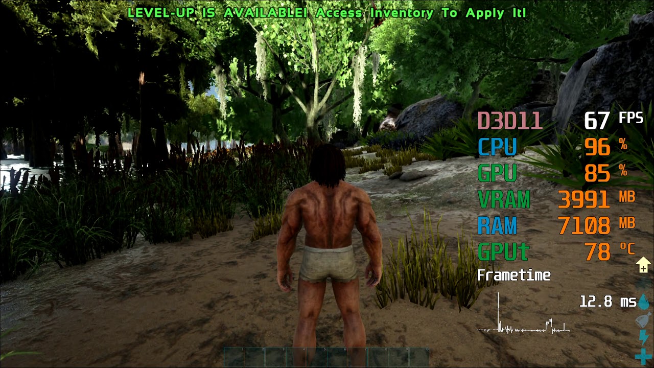 GeForce RTX 2060 -- Intel Core i3-9100F -- ARK Survival Evolved FPS Test
