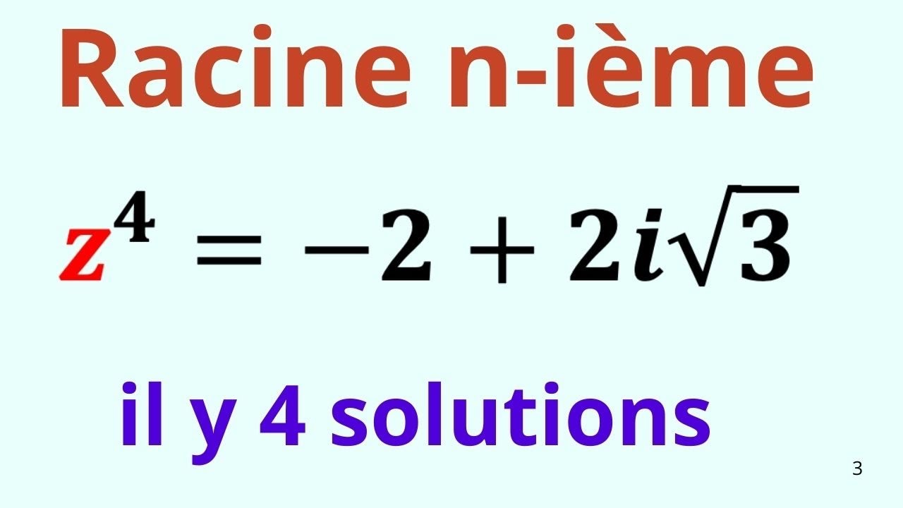 Nombres complexes: racines n-ièmes 