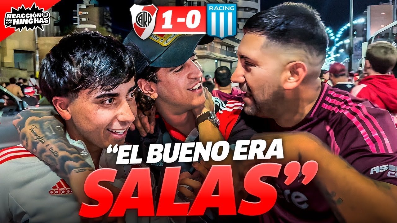 REACCIÓN CON LOS HINCHAS / RIVER 1-0 RACING 