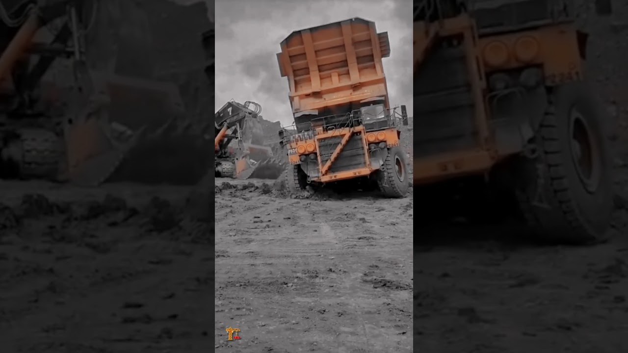 dump truck stuck in muddy place 