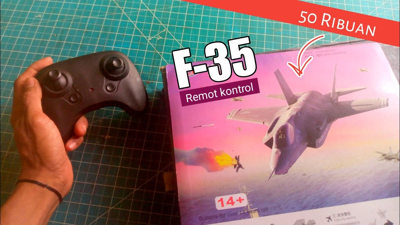 Bikin pesawat Remot JET F-35 - pesawat 50 ribuan di jadikan remot kontrol - Rc plane F-35