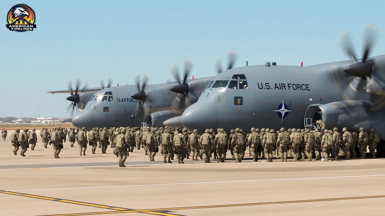 Russia on High Alert! US C-130 Aircraft Deploys 1,500 Elite US Troops to the Polish Border