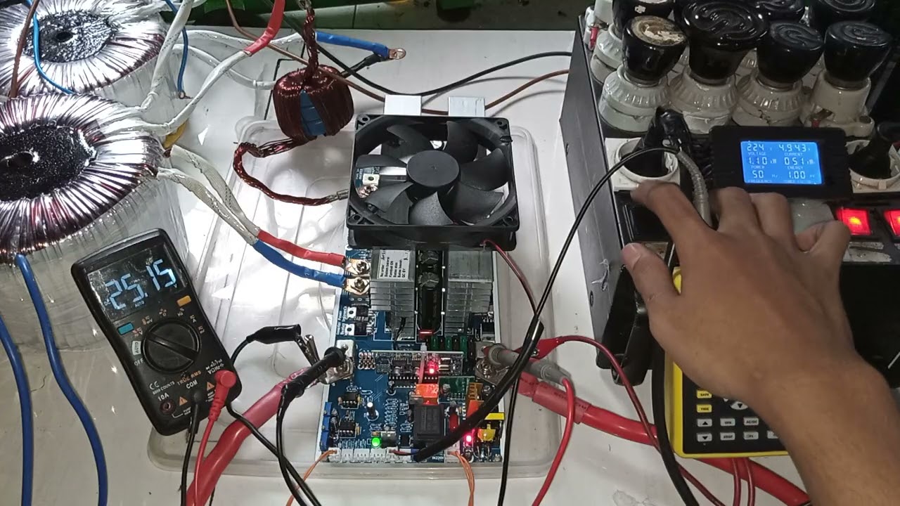 260228VSP0SJ6N Test uji voltage & beban KIT INVERTER PSW EGS002 TO247 20Mosfet 24v
