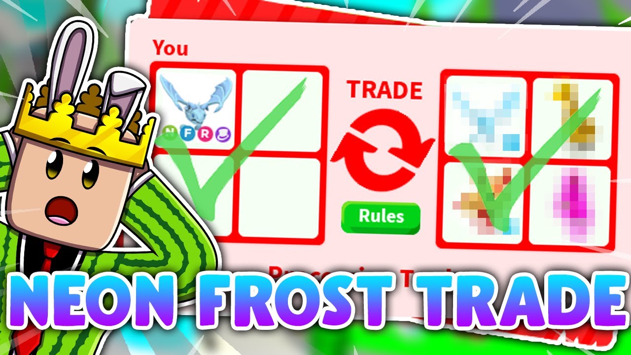 TRADING MY NEON FROST DRAGON (ADOPT ME ROBLOX)
