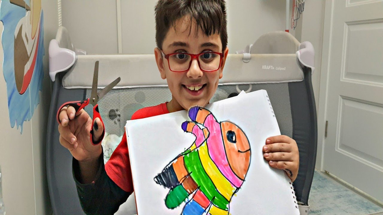 Efe ile kayıp balık nemo boyama yaptık.