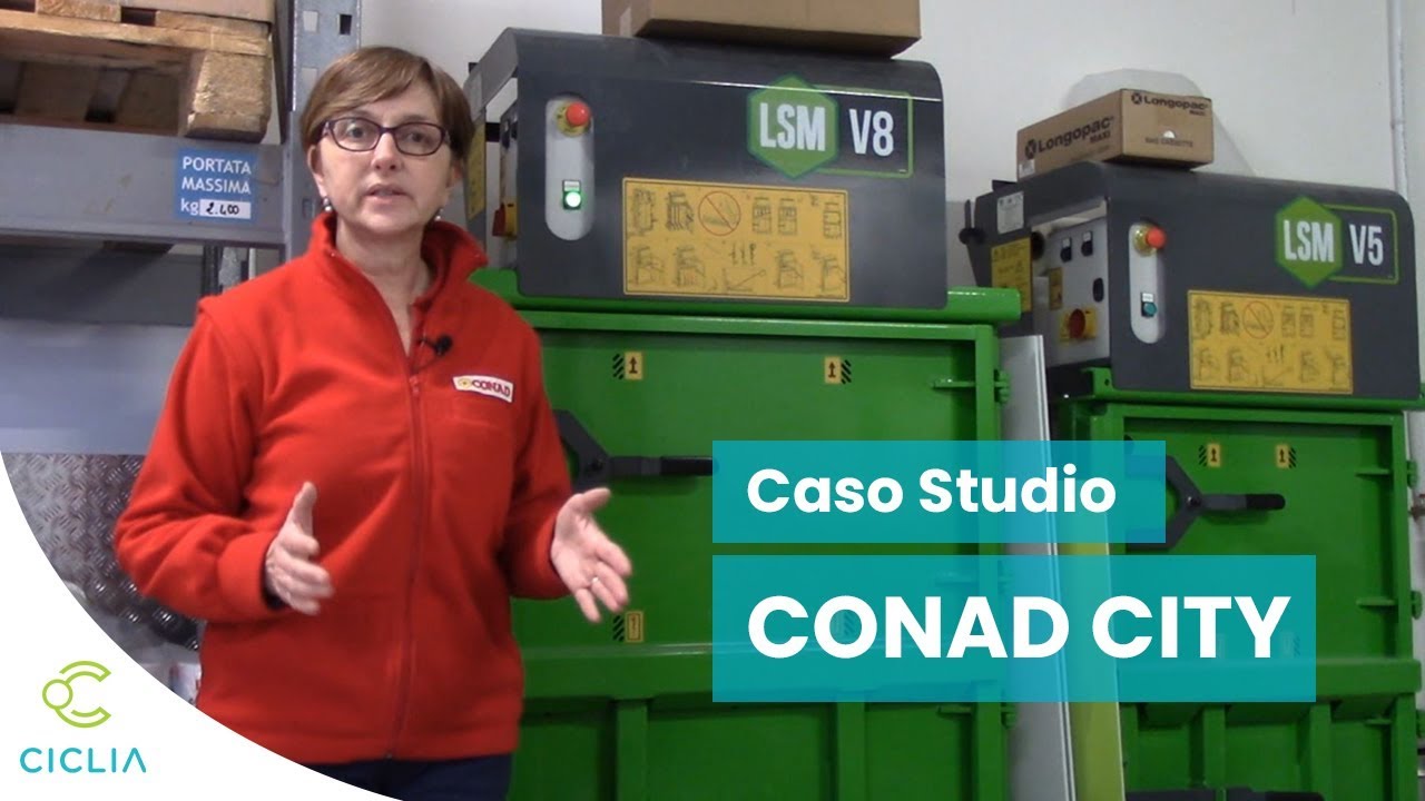 Compattare cartone e plastica nei supermercati | Caso Studio Conad City Pressa V5 e V8