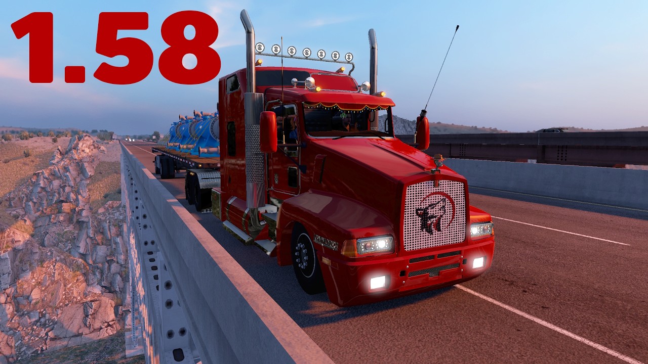 🔥 รถแรง แต่คนขับแรงกว่า ชนตั้งแต่ด่านแรก 🤣🚛 Kenworth T660   ATS 1.58 mod
